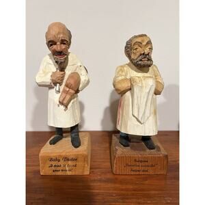 Anri Toriart Doctor Figurines~Baby Doctor & Surgeon Dark Humor
